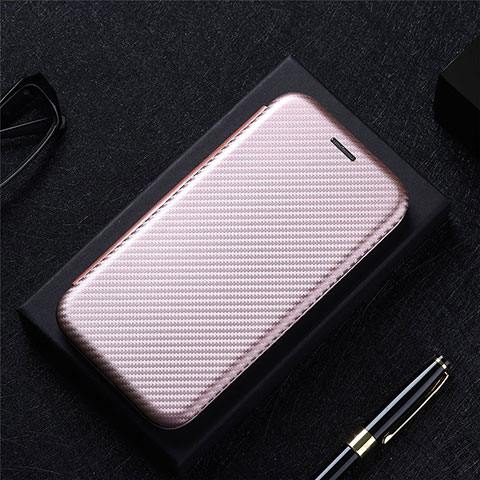 Coque Portefeuille Livre Cuir Etui Clapet L02Z pour Realme C31 Or Rose