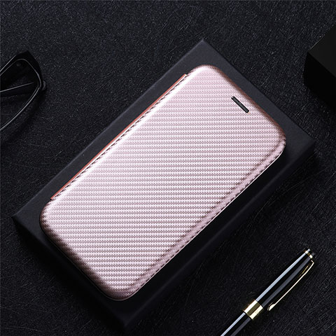 Coque Portefeuille Livre Cuir Etui Clapet L02Z pour Realme GT Neo6 5G Or Rose