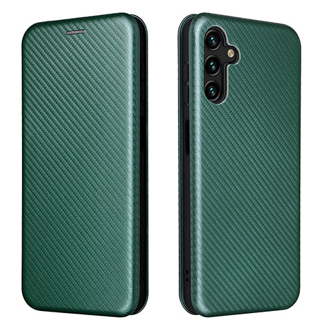 Coque Portefeuille Livre Cuir Etui Clapet L02Z pour Samsung Galaxy A04s Vert