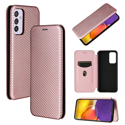 Coque Portefeuille Livre Cuir Etui Clapet L02Z pour Samsung Galaxy A05s Or Rose