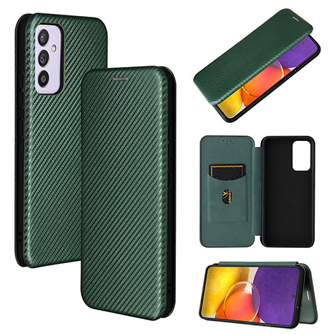 Coque Portefeuille Livre Cuir Etui Clapet L02Z pour Samsung Galaxy A05s Vert