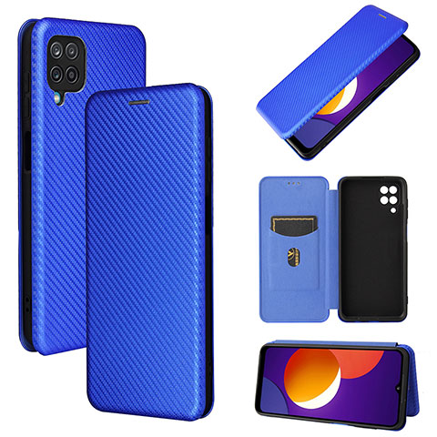 Coque Portefeuille Livre Cuir Etui Clapet L02Z pour Samsung Galaxy A12 5G Bleu