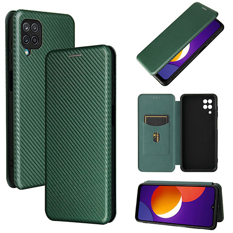 Coque Portefeuille Livre Cuir Etui Clapet L02Z pour Samsung Galaxy A12 5G Vert