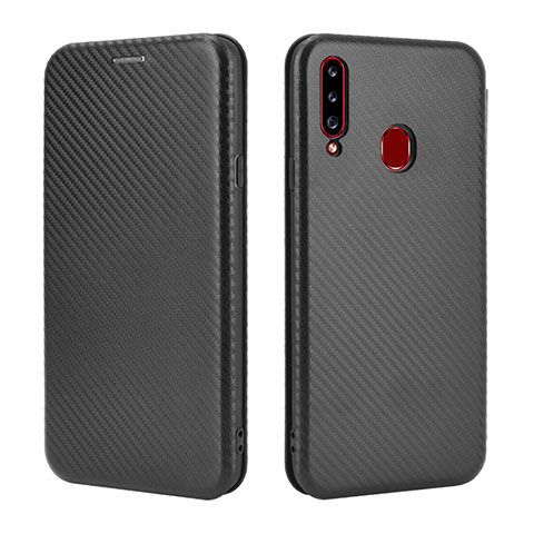 Coque Portefeuille Livre Cuir Etui Clapet L02Z pour Samsung Galaxy A20s Noir