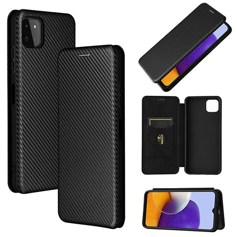 Coque Portefeuille Livre Cuir Etui Clapet L02Z pour Samsung Galaxy A22 5G Noir