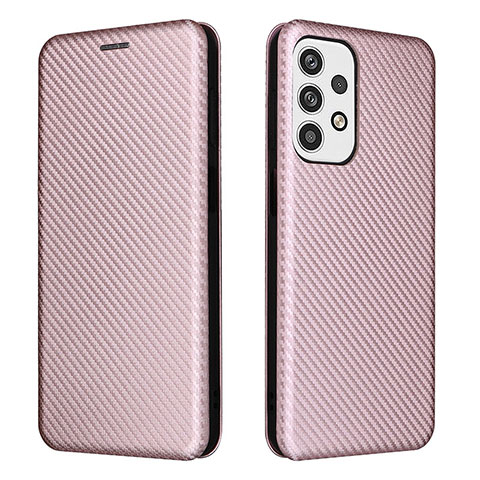 Coque Portefeuille Livre Cuir Etui Clapet L02Z pour Samsung Galaxy A23 5G Or Rose