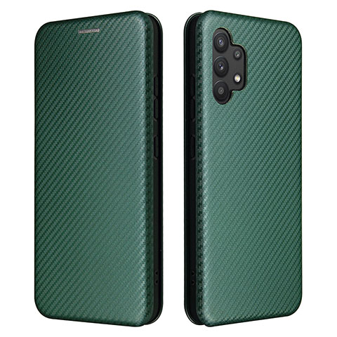 Coque Portefeuille Livre Cuir Etui Clapet L02Z pour Samsung Galaxy A32 4G Vert