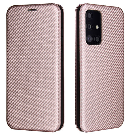 Coque Portefeuille Livre Cuir Etui Clapet L02Z pour Samsung Galaxy A52s 5G Or Rose