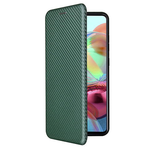 Coque Portefeuille Livre Cuir Etui Clapet L02Z pour Samsung Galaxy A72 4G Vert