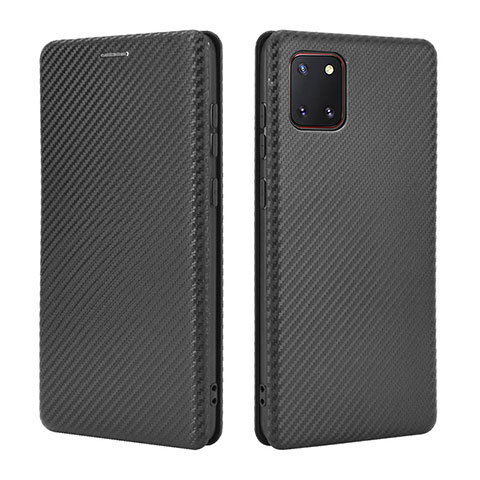 Coque Portefeuille Livre Cuir Etui Clapet L02Z pour Samsung Galaxy A81 Noir