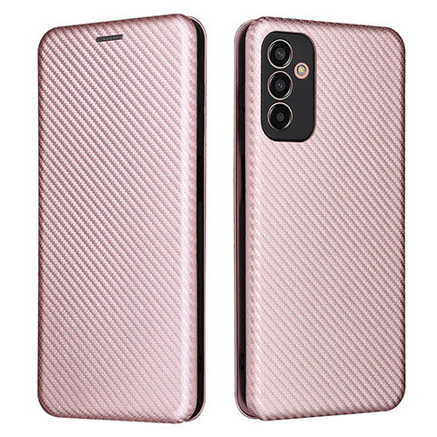 Coque Portefeuille Livre Cuir Etui Clapet L02Z pour Samsung Galaxy F13 4G Or Rose