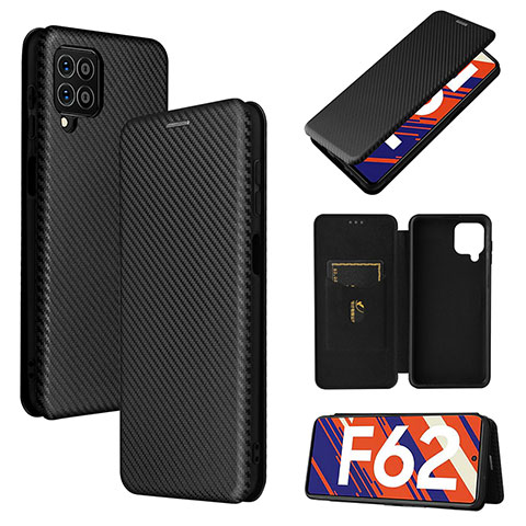 Coque Portefeuille Livre Cuir Etui Clapet L02Z pour Samsung Galaxy F62 5G Noir