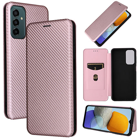 Coque Portefeuille Livre Cuir Etui Clapet L02Z pour Samsung Galaxy M23 5G Or Rose