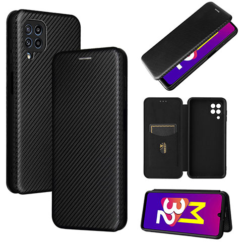 Coque Portefeuille Livre Cuir Etui Clapet L02Z pour Samsung Galaxy M32 4G Noir