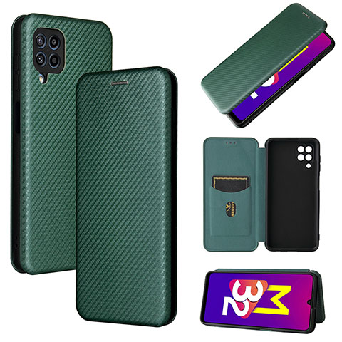 Coque Portefeuille Livre Cuir Etui Clapet L02Z pour Samsung Galaxy M32 4G Vert