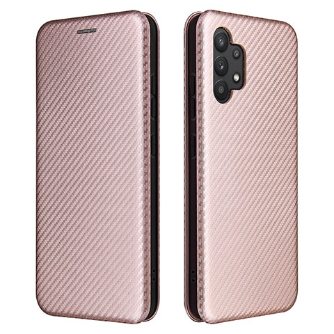 Coque Portefeuille Livre Cuir Etui Clapet L02Z pour Samsung Galaxy M32 5G Or Rose