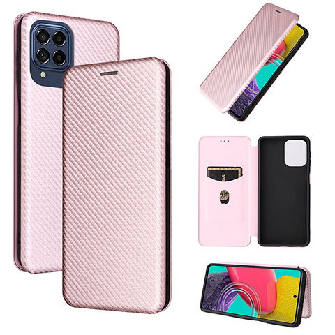 Coque Portefeuille Livre Cuir Etui Clapet L02Z pour Samsung Galaxy M53 5G Or Rose