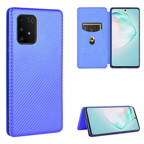 Coque Portefeuille Livre Cuir Etui Clapet L02Z pour Samsung Galaxy S10 Lite Bleu