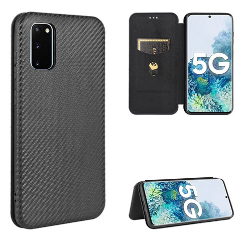 Coque Portefeuille Livre Cuir Etui Clapet L02Z pour Samsung Galaxy S20 FE (2022) 5G Noir