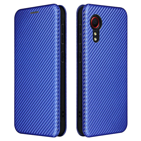 Coque Portefeuille Livre Cuir Etui Clapet L02Z pour Samsung Galaxy XCover 5 SM-G525F Bleu