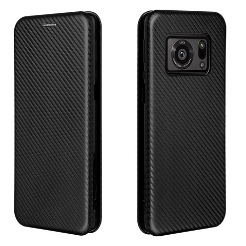 Coque Portefeuille Livre Cuir Etui Clapet L02Z pour Sharp Aquos R6 Noir