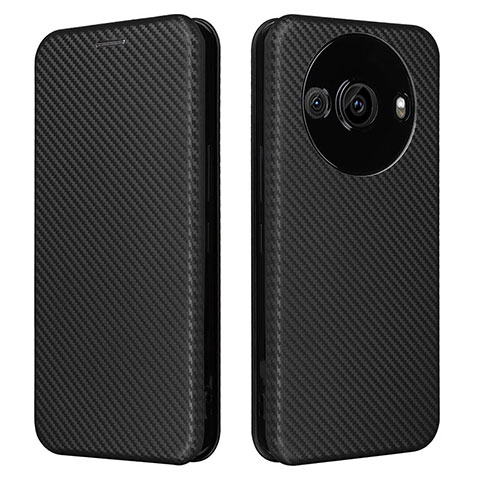 Coque Portefeuille Livre Cuir Etui Clapet L02Z pour Sharp Aquos R8 Pro Noir