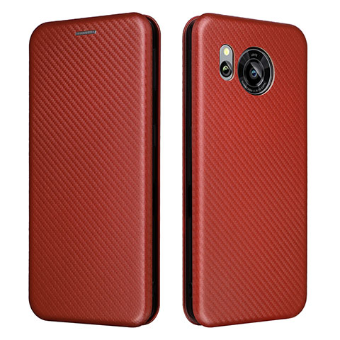 Coque Portefeuille Livre Cuir Etui Clapet L02Z pour Sharp Aquos Sense7 Plus Marron