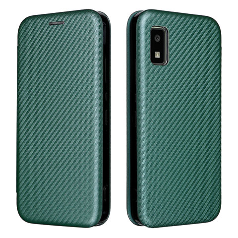 Coque Portefeuille Livre Cuir Etui Clapet L02Z pour Sharp Aquos wish Vert