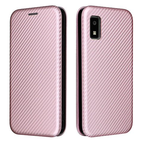 Coque Portefeuille Livre Cuir Etui Clapet L02Z pour Sharp Aquos wish2 Or Rose