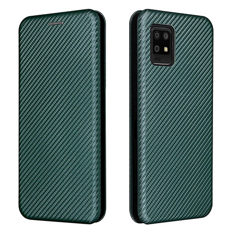 Coque Portefeuille Livre Cuir Etui Clapet L02Z pour Sharp Aquos Zero6 Vert