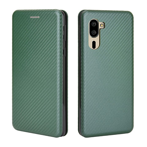 Coque Portefeuille Livre Cuir Etui Clapet L02Z pour Sharp Simple Sumaho 5 Vert