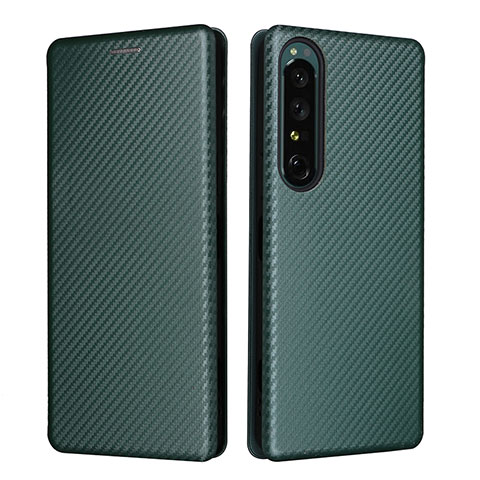 Coque Portefeuille Livre Cuir Etui Clapet L02Z pour Sony Xperia 1 IV Vert