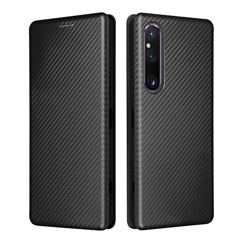 Coque Portefeuille Livre Cuir Etui Clapet L02Z pour Sony Xperia 1 V Noir