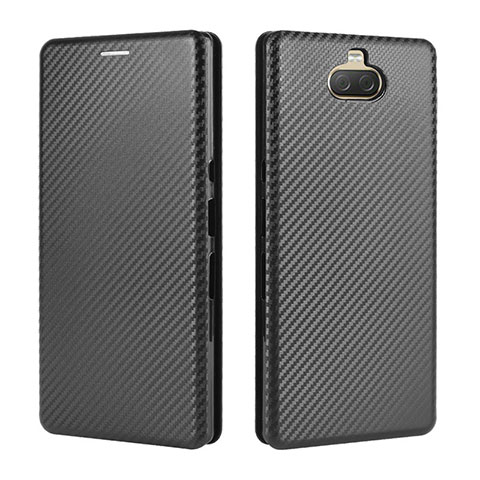 Coque Portefeuille Livre Cuir Etui Clapet L02Z pour Sony Xperia 10 Noir