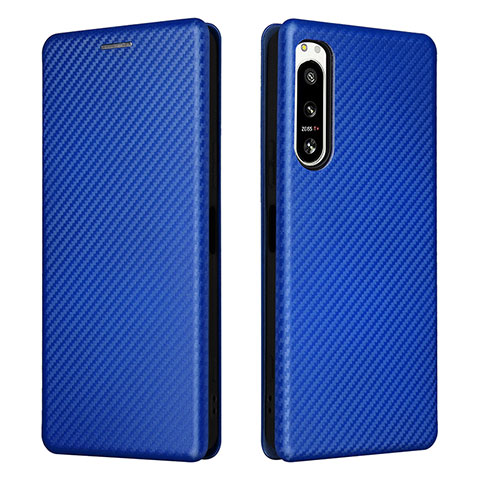 Coque Portefeuille Livre Cuir Etui Clapet L02Z pour Sony Xperia 5 IV Bleu