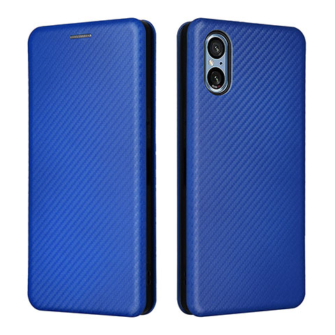 Coque Portefeuille Livre Cuir Etui Clapet L02Z pour Sony Xperia 5 V Bleu