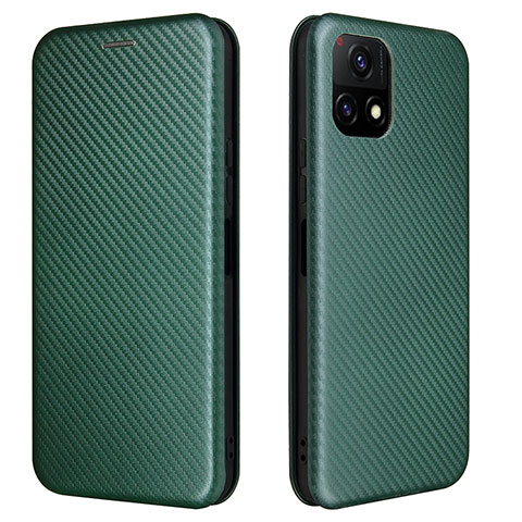 Coque Portefeuille Livre Cuir Etui Clapet L02Z pour Vivo iQOO U3 5G Vert