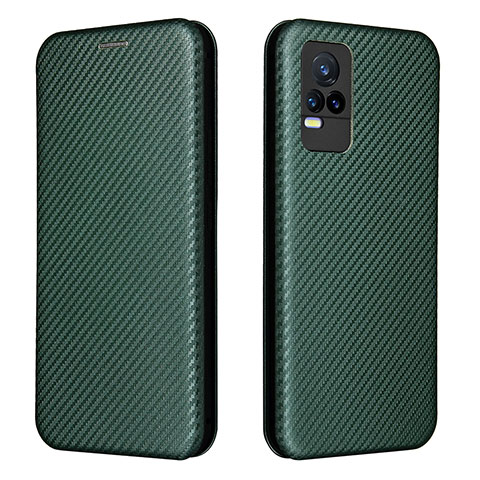 Coque Portefeuille Livre Cuir Etui Clapet L02Z pour Vivo V21e 4G Vert