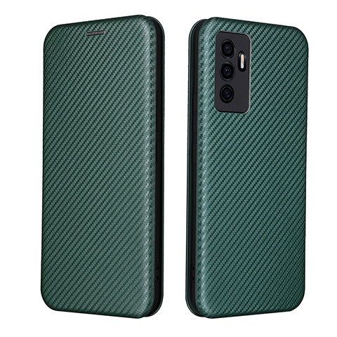 Coque Portefeuille Livre Cuir Etui Clapet L02Z pour Vivo V23e 5G Vert