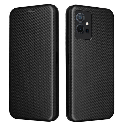 Coque Portefeuille Livre Cuir Etui Clapet L02Z pour Vivo Y30 5G Noir