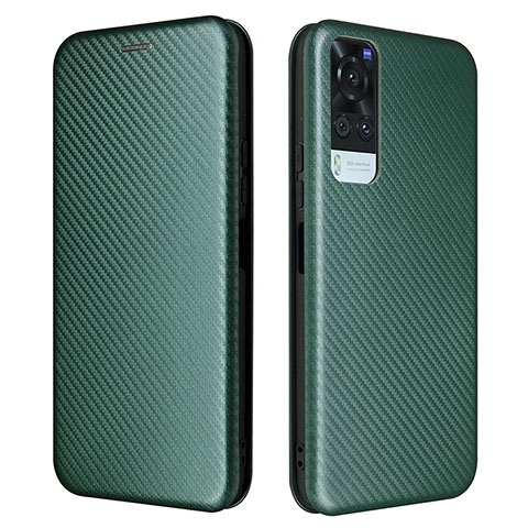 Coque Portefeuille Livre Cuir Etui Clapet L02Z pour Vivo Y51A Vert