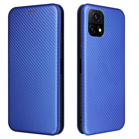 Coque Portefeuille Livre Cuir Etui Clapet L02Z pour Vivo Y54s 5G Bleu