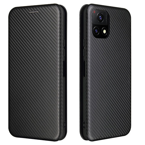 Coque Portefeuille Livre Cuir Etui Clapet L02Z pour Vivo Y72 India Noir