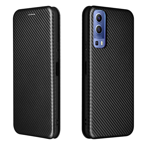 Coque Portefeuille Livre Cuir Etui Clapet L02Z pour Vivo Y75s 5G Noir