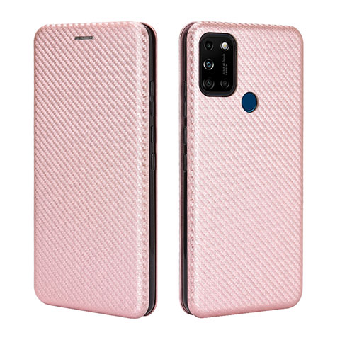 Coque Portefeuille Livre Cuir Etui Clapet L02Z pour Wiko View5 Or Rose