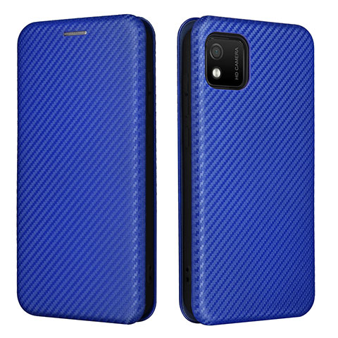 Coque Portefeuille Livre Cuir Etui Clapet L02Z pour Wiko Y52 Bleu