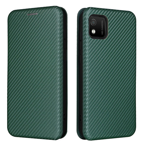 Coque Portefeuille Livre Cuir Etui Clapet L02Z pour Wiko Y52 Vert