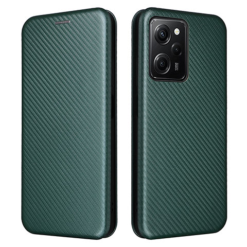 Coque Portefeuille Livre Cuir Etui Clapet L02Z pour Xiaomi Poco X5 Pro 5G Vert