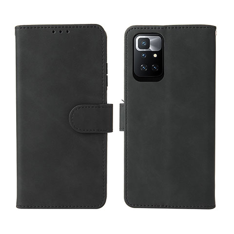 Coque Portefeuille Livre Cuir Etui Clapet L02Z pour Xiaomi Redmi 10 (2022) Noir