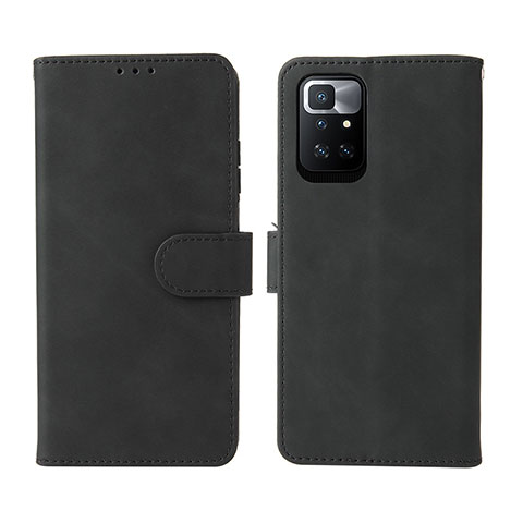 Coque Portefeuille Livre Cuir Etui Clapet L02Z pour Xiaomi Redmi 10 4G Noir